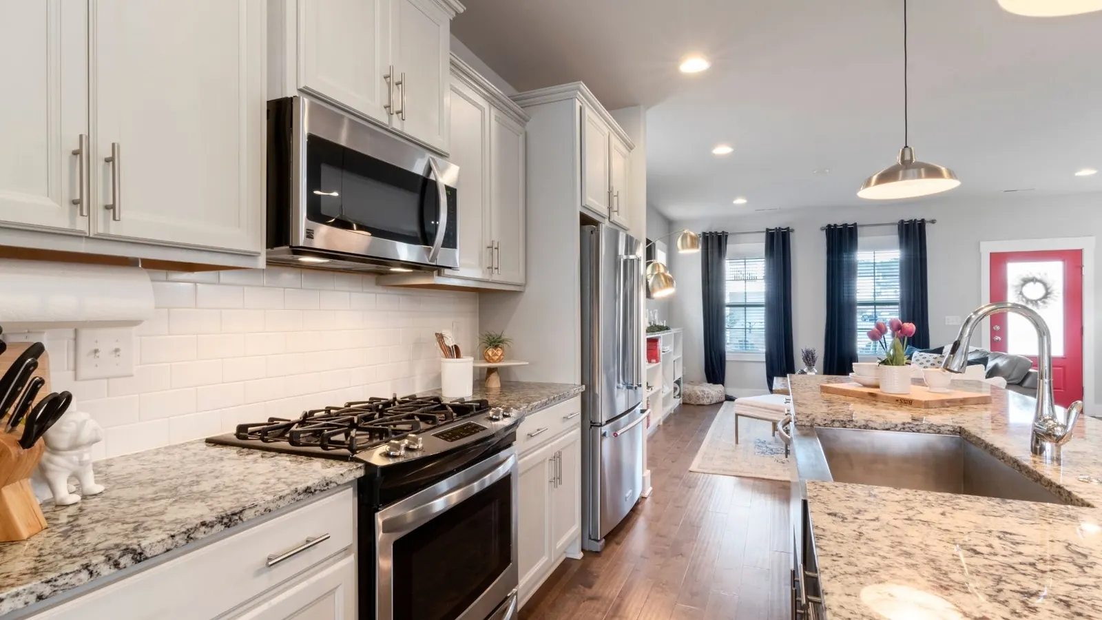 Modern kitchen interior after professional cleaning and surface detailing